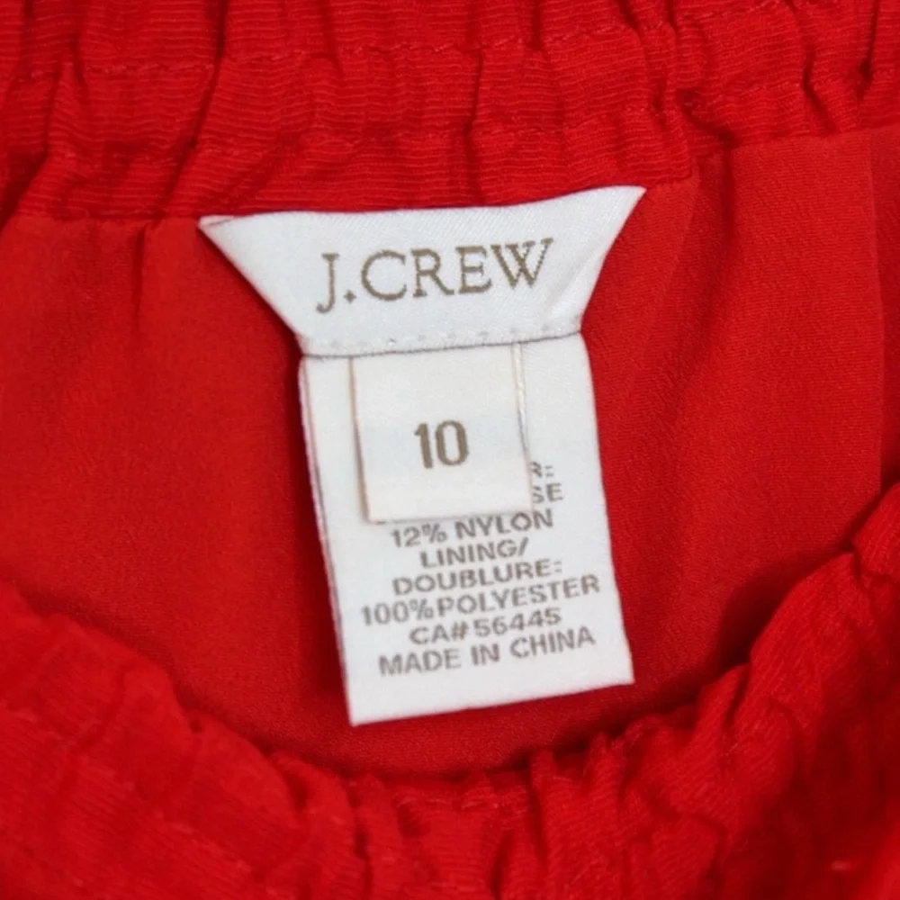 J. Crew Vibrant Red Skirt